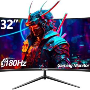 Gawfolk - Monitor de Juego Curvado 34" UWQHD 3440x1440P, 1500R Ultrawide PC 165Hz, Pantalla de Ordenador Curvada, VA, Displayport, HDMI, VESA 75x75mm