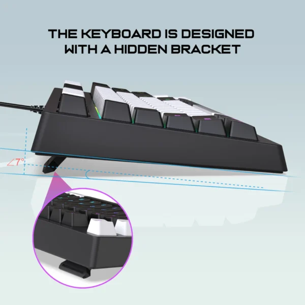 Mini Keybaord 87% RGB intercambiable en caliente - Imagen 5