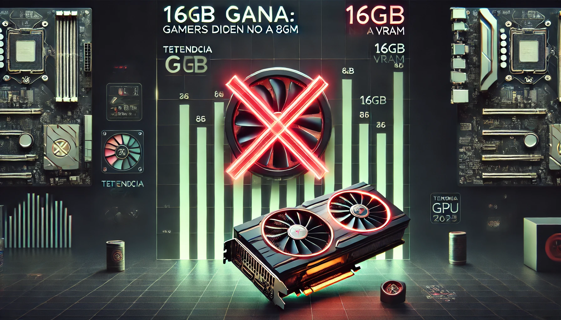 Gamers rechazan GPUs de 8 GB: éxito de 16 GB en RTX 5060 Ti y RX 9060 XT