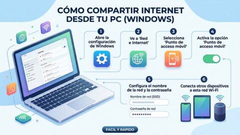 Cómo compartir Internet desde tu PC (Hotspot Wi-Fi) en Windows 10 y 11