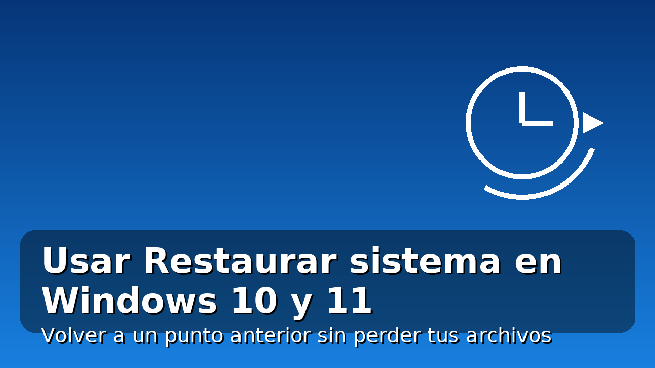 Cómo usar Restaurar sistema en Windows 10/11