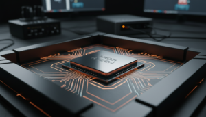 Procesador AMD Ryzen serie 10000 sobre una placa base de última generación