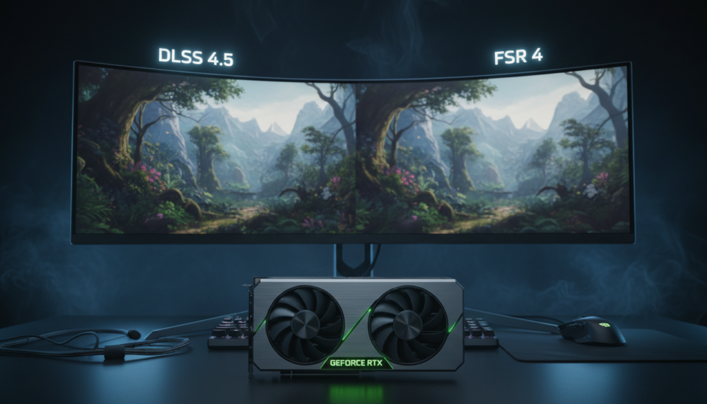 Comparativa de rendimiento y calidad entre Nvidia DLSS 4.5 y AMD FSR 4 en PC Gaming