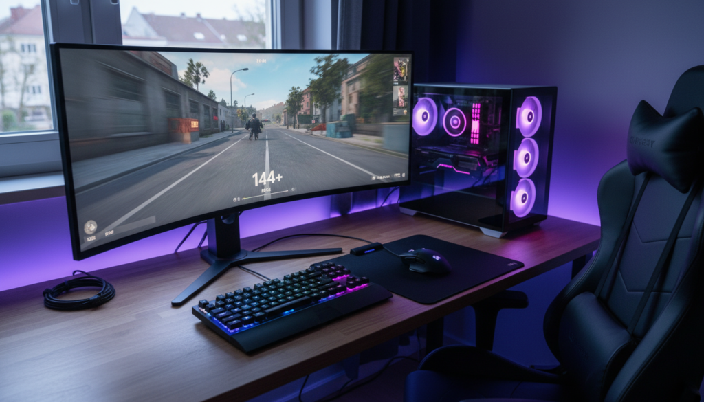 Setup gaming optimizado para baja latencia