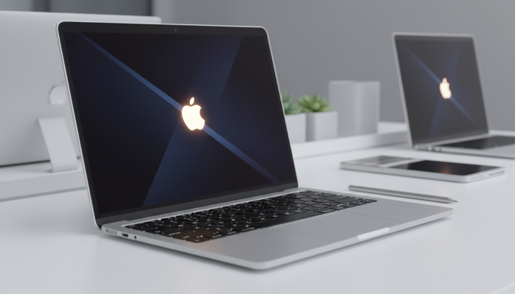 Nuevo MacBook Neo de Apple en color plata sobre un escritorio.