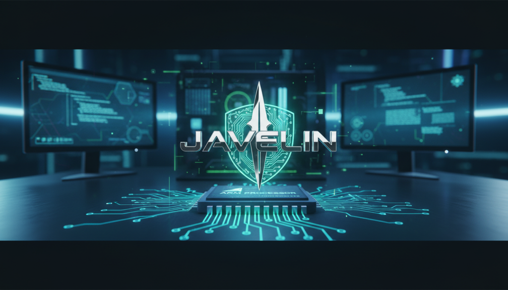 El sistema anti-trampas Javelin de EA sobre un procesador Arm, simbolizando la seguridad en el futuro del gaming con Nvidia N1/N1X.