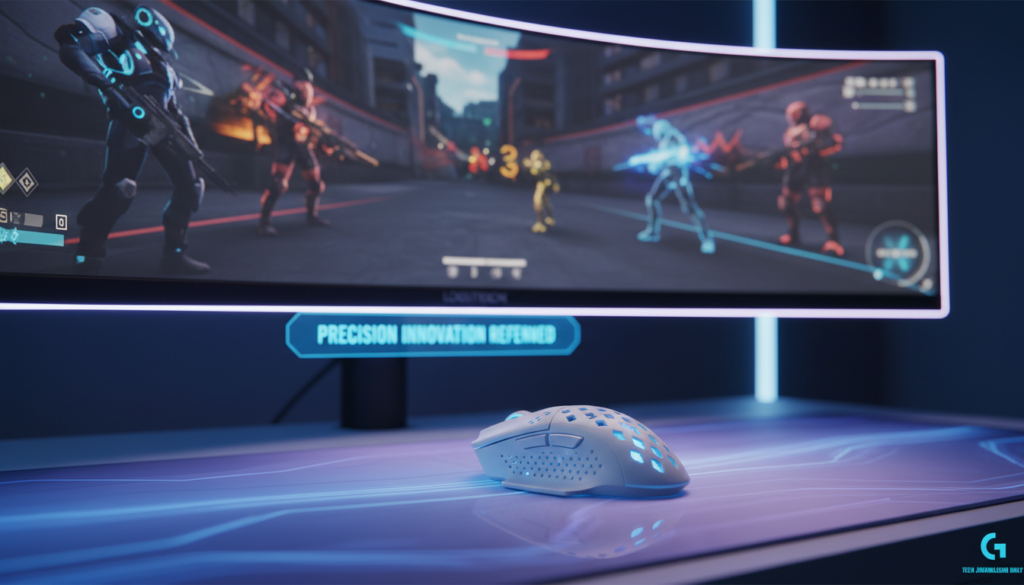 Ratón gaming Logitech G Pro X2 Superstrike en una configuración de esports profesional.