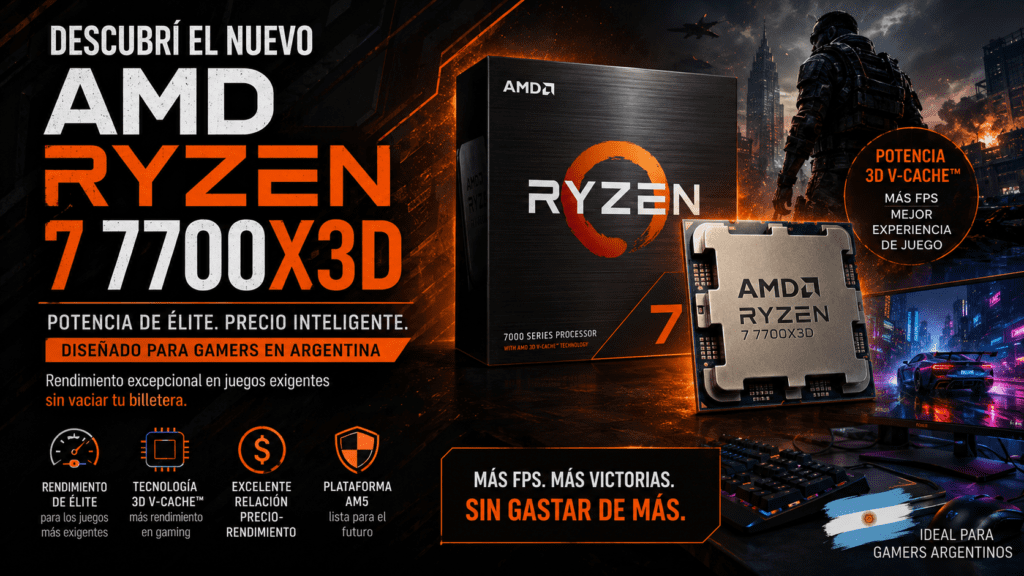 AMD lanza un Ryzen 7 7700X3D más accesible para gamers