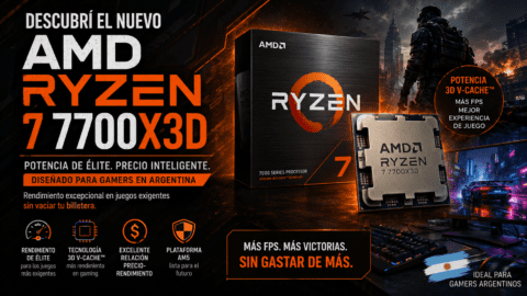 AMD lanza un Ryzen 7 7700X3D más accesible para gamers