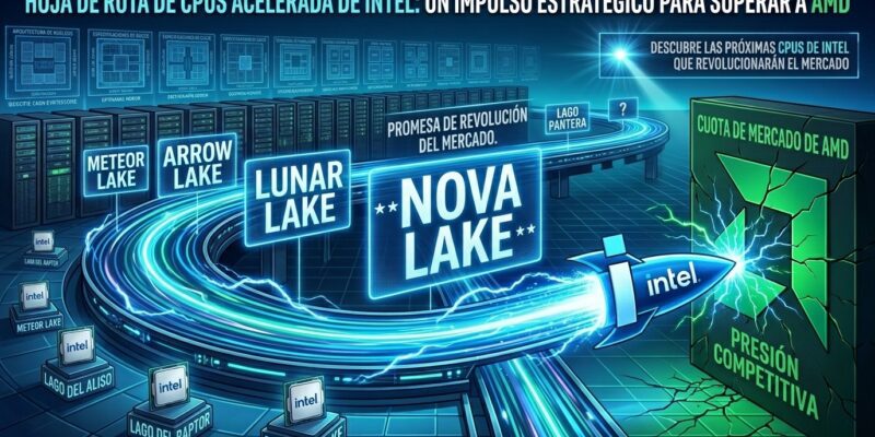 Intel acelera su hoja de ruta para competir con AMD en CPUs