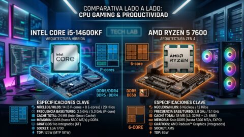 Comparativa entre 14600KF vs 7600.
