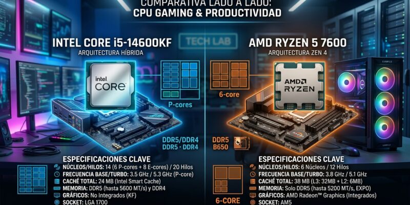 14600KF vs 7600: ¿Cuál es mejor para gaming y productividad?