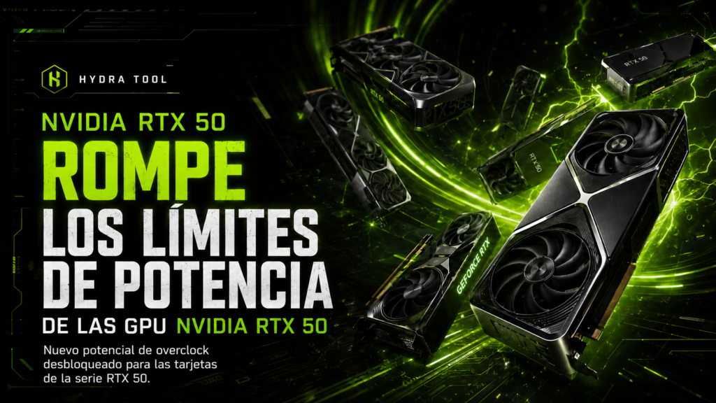 HYDRA RTX 50 NVIDIA en una PC gaming potente.