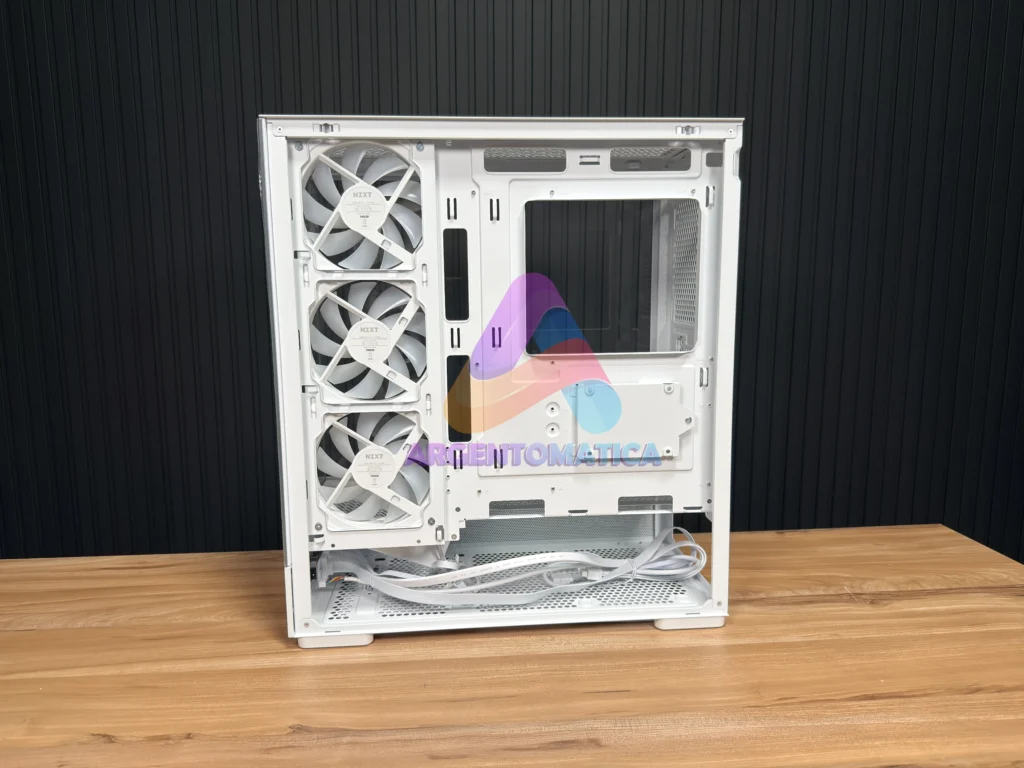 NZXT S5 RGB Review: una caja panorámica económica que no parece de entrada 14 vista parte cableado