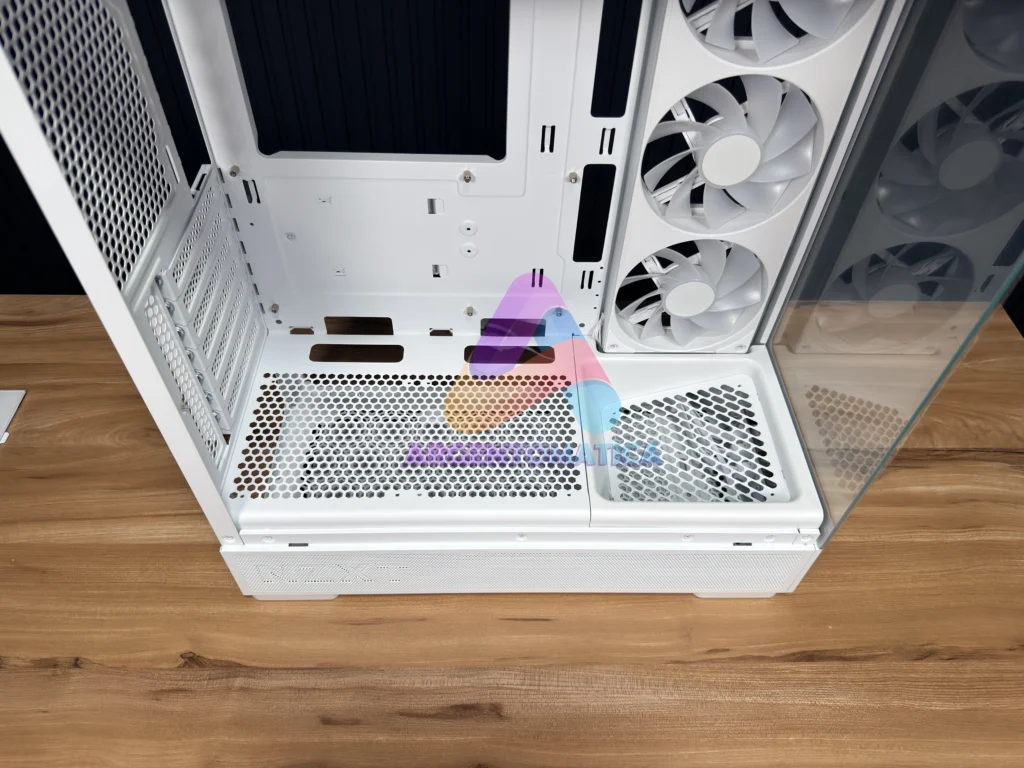 NZXT S5 RGB Review: una caja panorámica económica que no parece de entrada 16 vista ventialdores inferiores